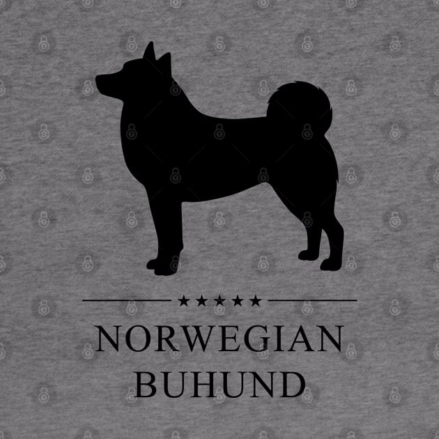 Norwegian Buhund Black Silhouette by millersye